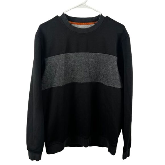 Ted Baker Men's Black & Gray Cotton Mix Crewneck Size 3/ Medium - Picture 1 of 5